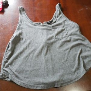 Gray Crop Top